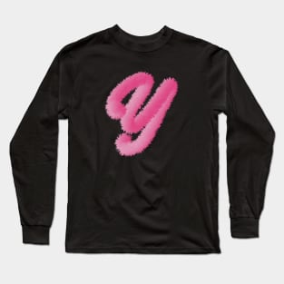 y Pink Animal Initials Long Sleeve T-Shirt